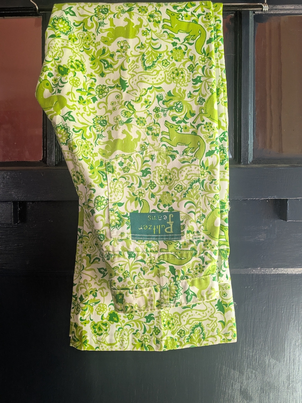 Extremely Rare💎70s Lilly Pulitzer Men's Stuff wildly patterned flared jeans